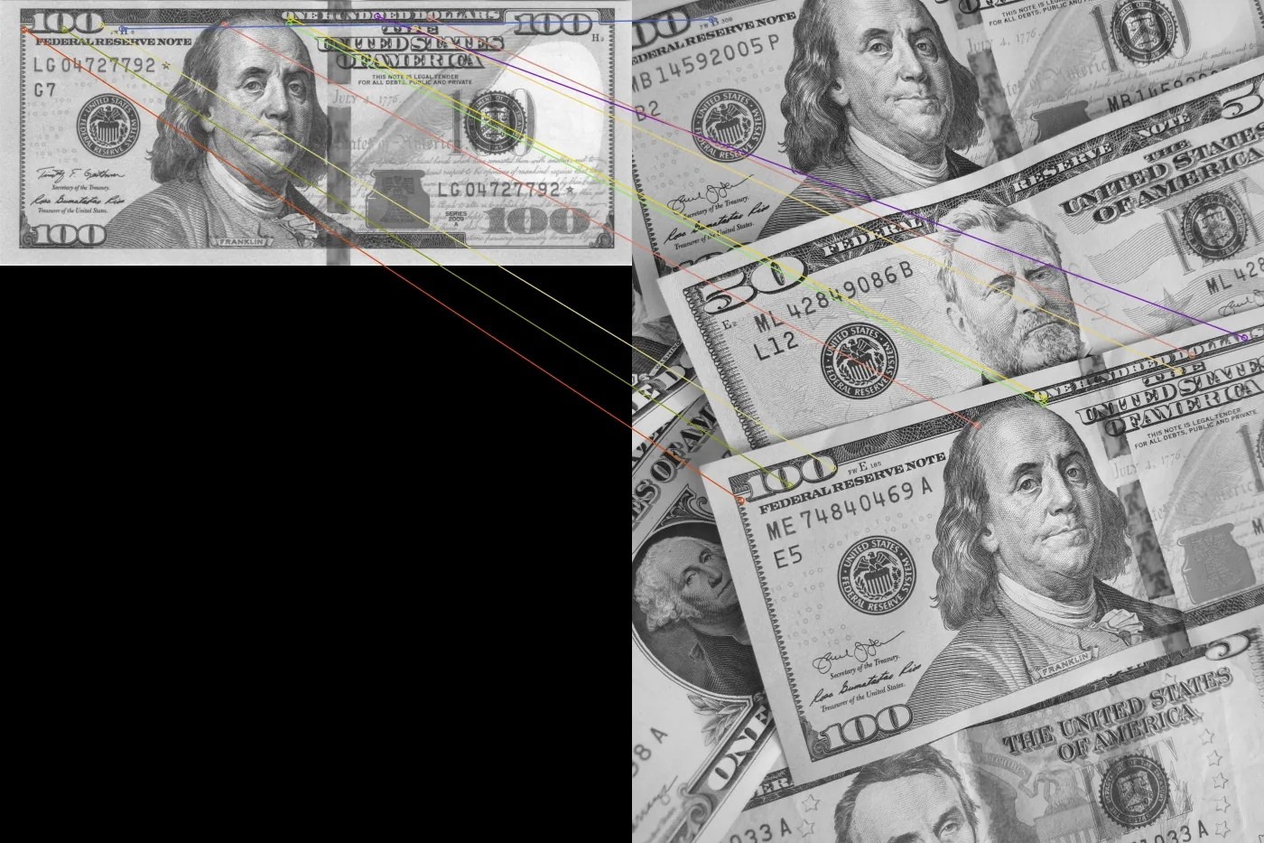 BRISK features on the hundred-dollar bill